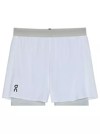 ON | Pantalón corto de running Performance 2/1 para hombre | weiss